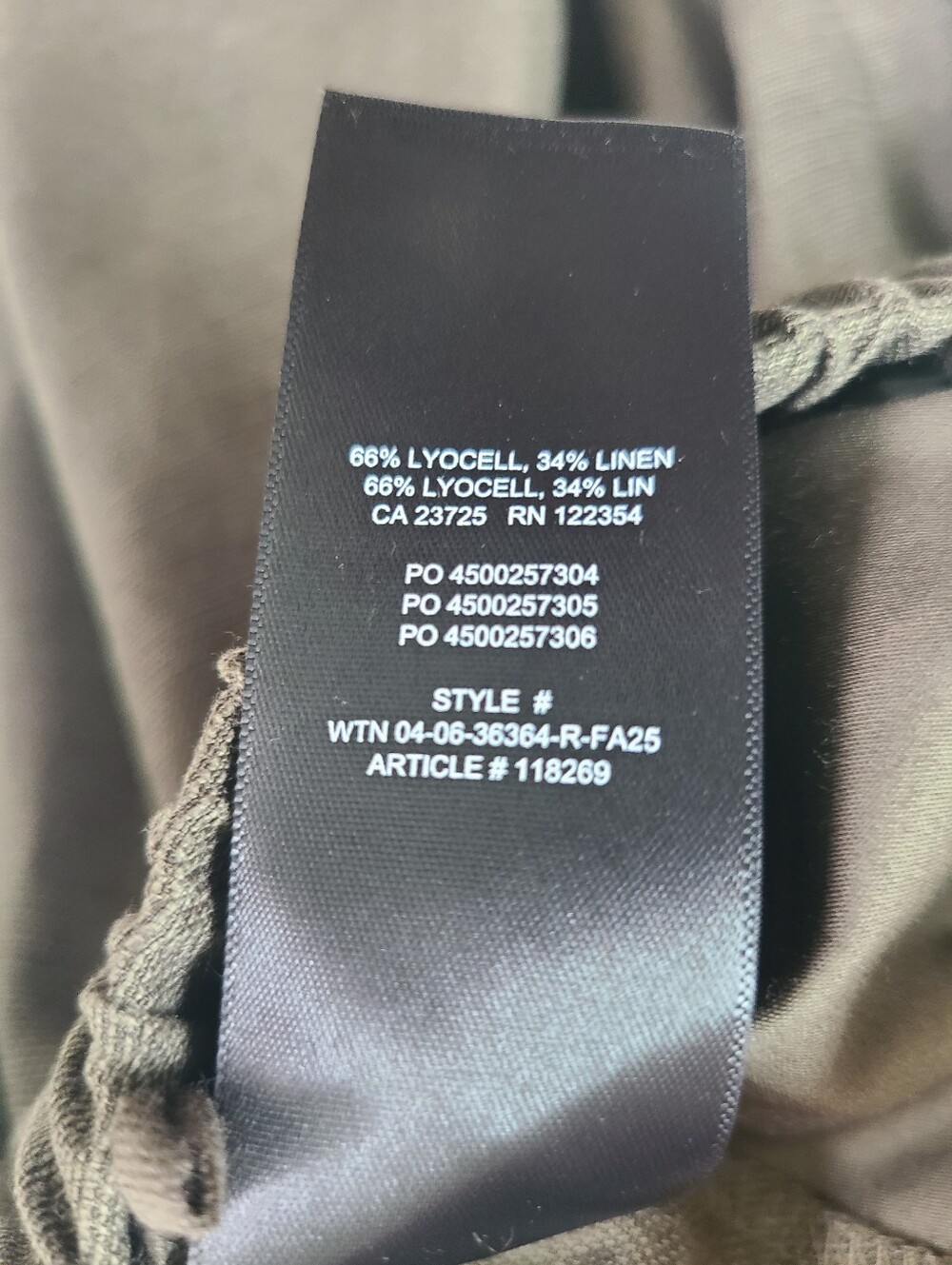 Aritzia The Lodge Pant™ - CruiseLinen™ - Dark Olive - Small Regular - Picture 15 of 15